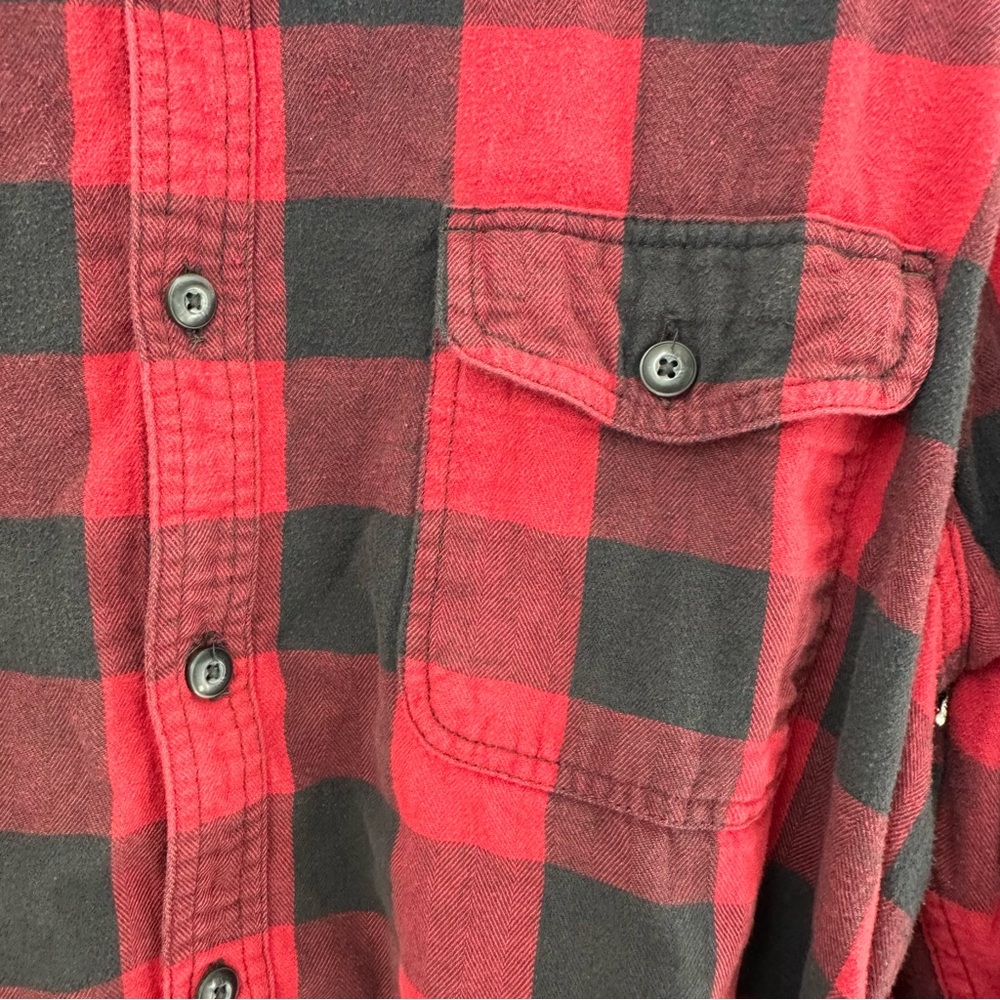 Grunge Oversized Flannel Plaid Button Shirt - Picture 4 of 12